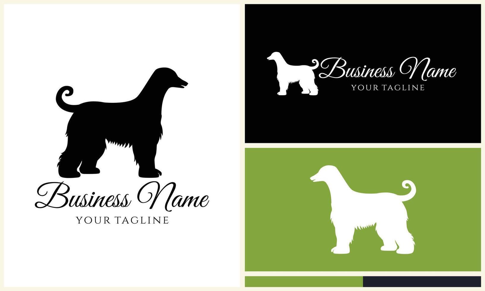 silhouette dog bulldog logo template vector