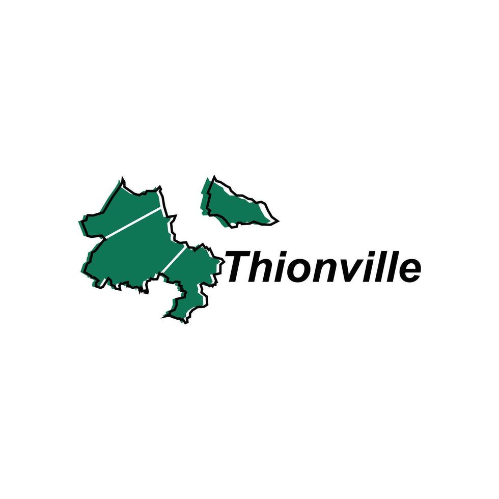 Vector Map of the Thionville. Borders of for your infographic. Vector illustration design template