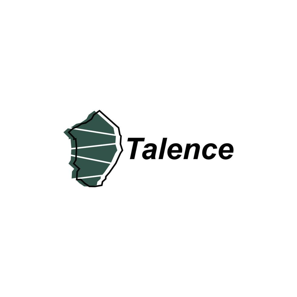 Vector Map of the Talence. Borders of for your infographic. Vector illustration design template