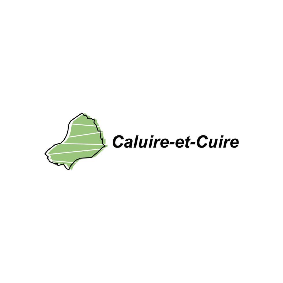 Map City of Caluire et Cuire vector design template, World Map International vector template with outline graphic sketch style isolated on white background