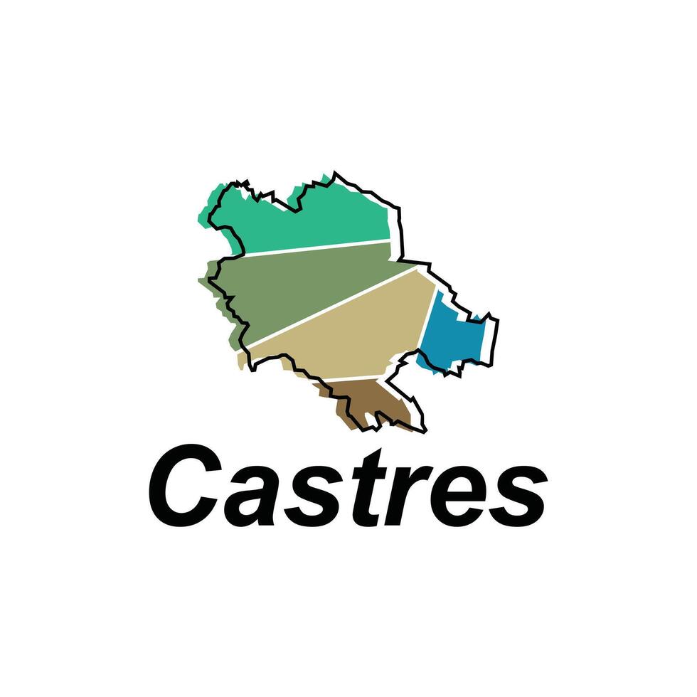 Vector Map of the Castres. Borders of for your infographic. Vector illustration design template