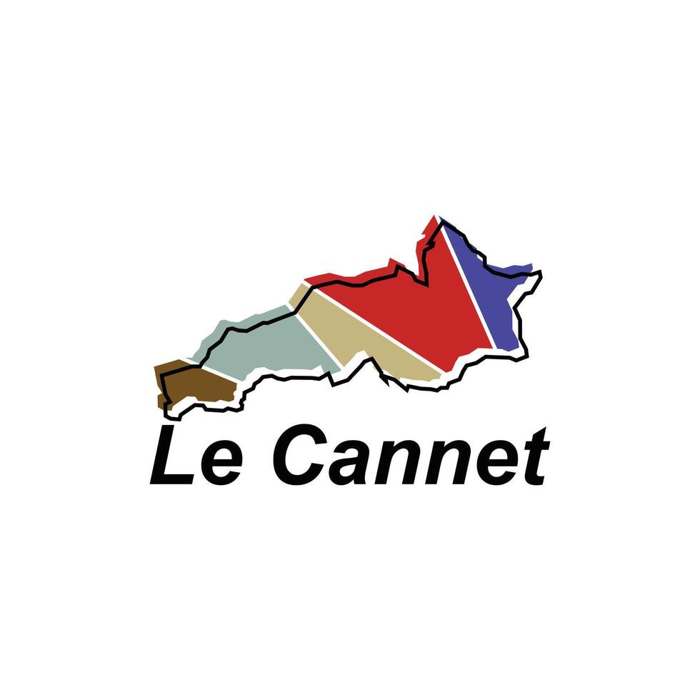 Vector Map of the Le Cannet. Borders of for your infographic. Vector illustration design template