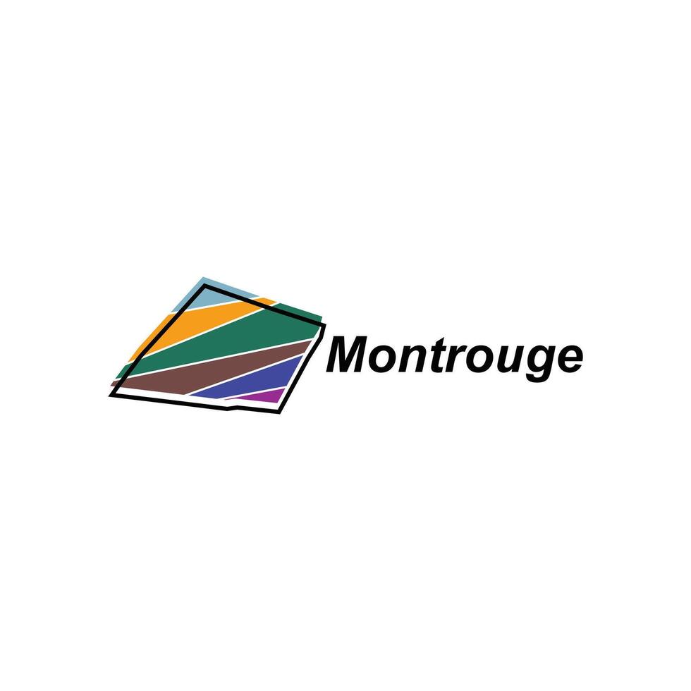 Montrouge ciudad mapa. vector mapa de Francia país vistoso diseño, ilustración diseño modelo en blanco antecedentes