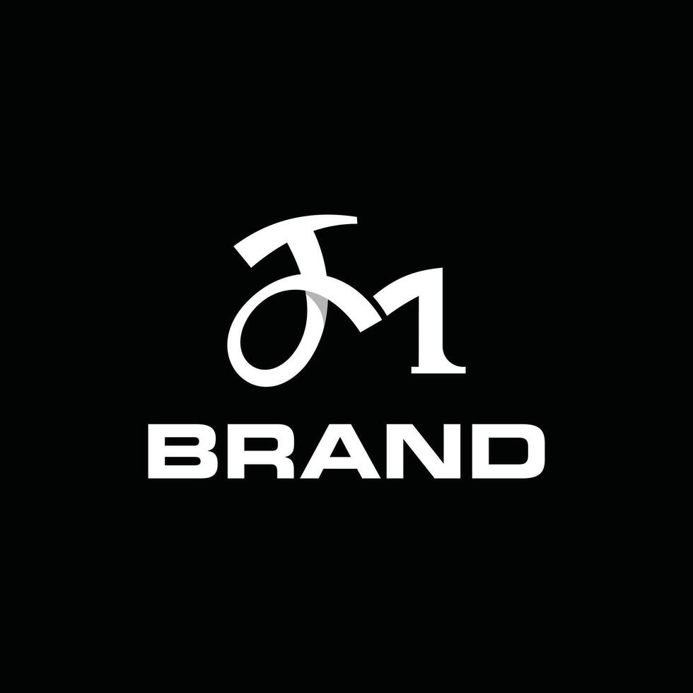 Modern Letter JM Logo Vector, unique letter JM suitable for your brand and company vector