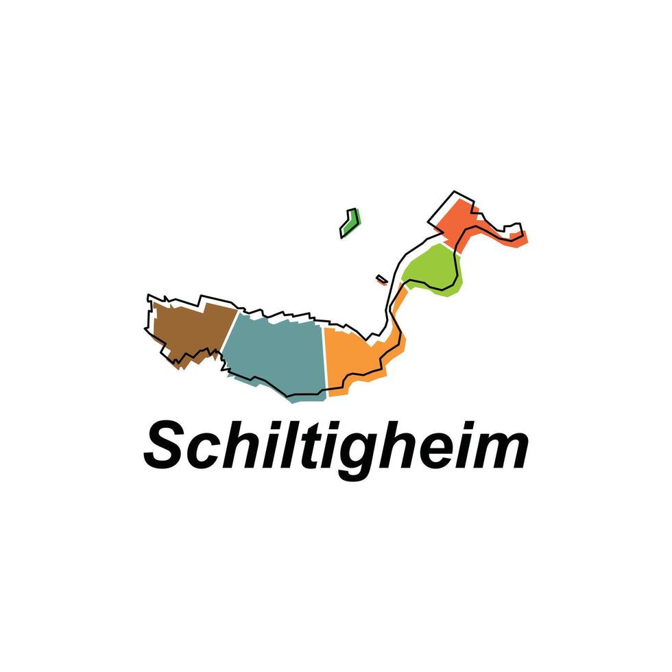 Schiltigheim map. vector map of France capital Country colorful design, illustration design template on white background