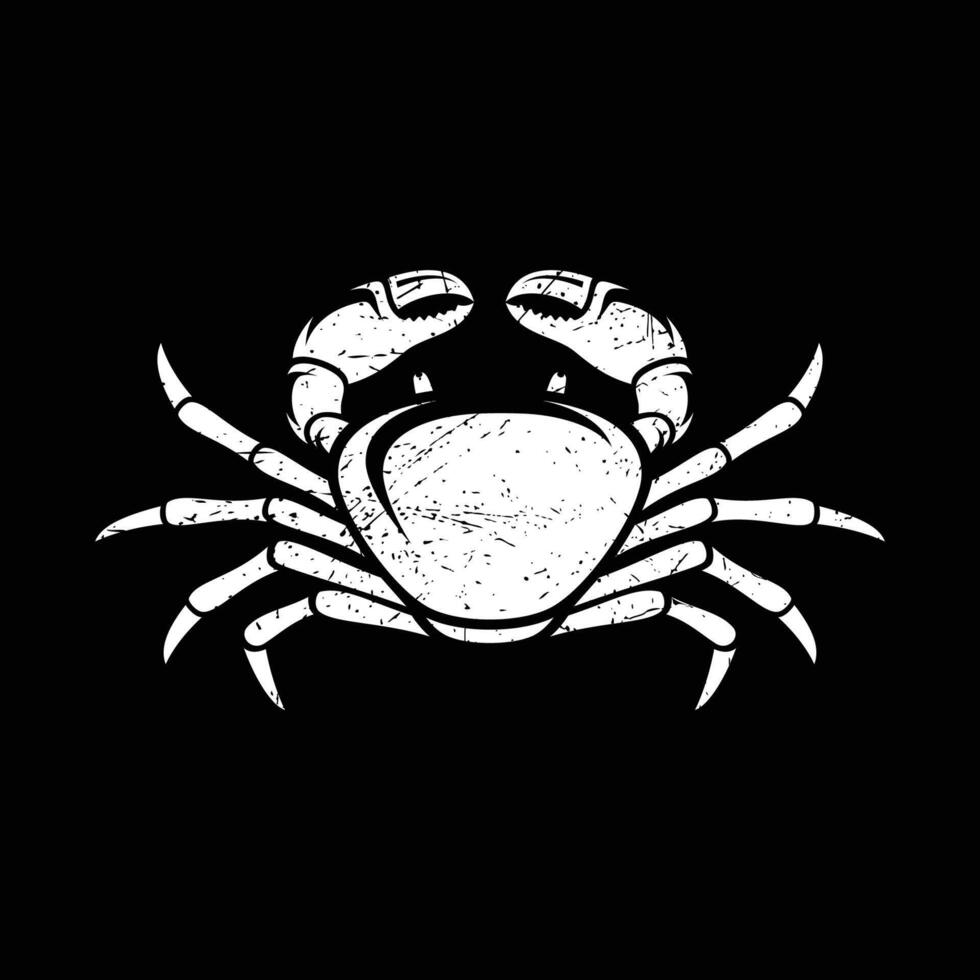 Crab silhouette. Logo. Isolated crab on white background vector