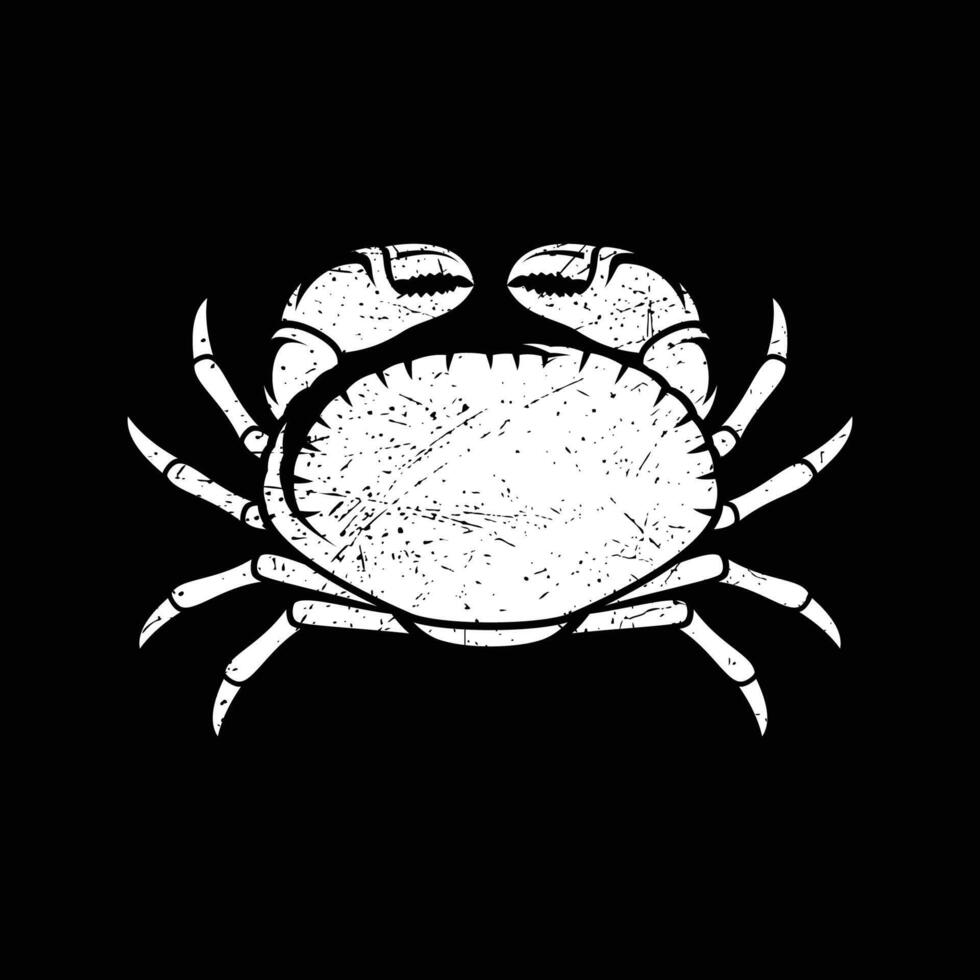 Crab silhouette. Logo. Isolated crab on white background vector