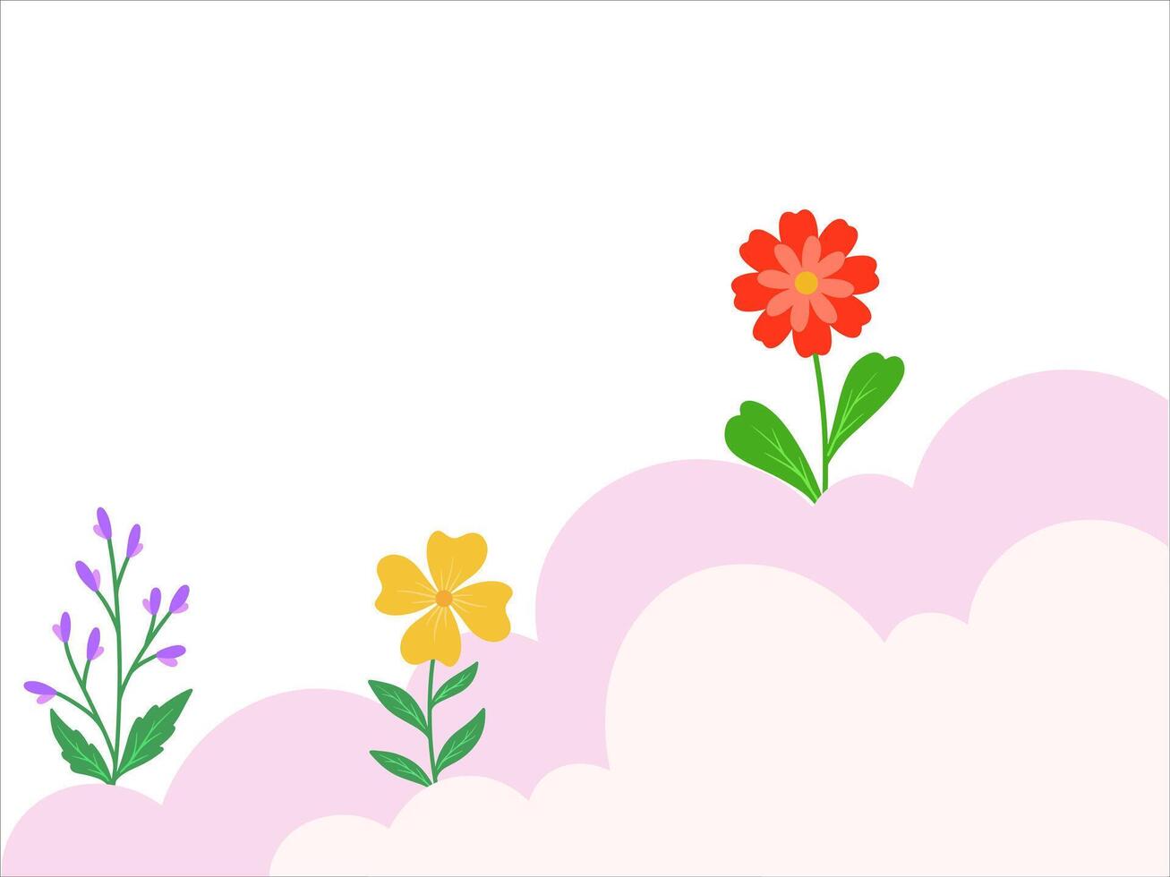 Valentine Wild Flower Background Illustration vector