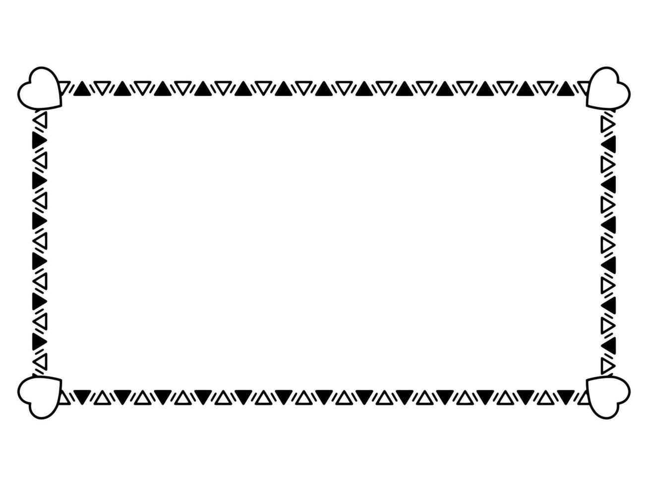 Heart Frame Background Line Art vector