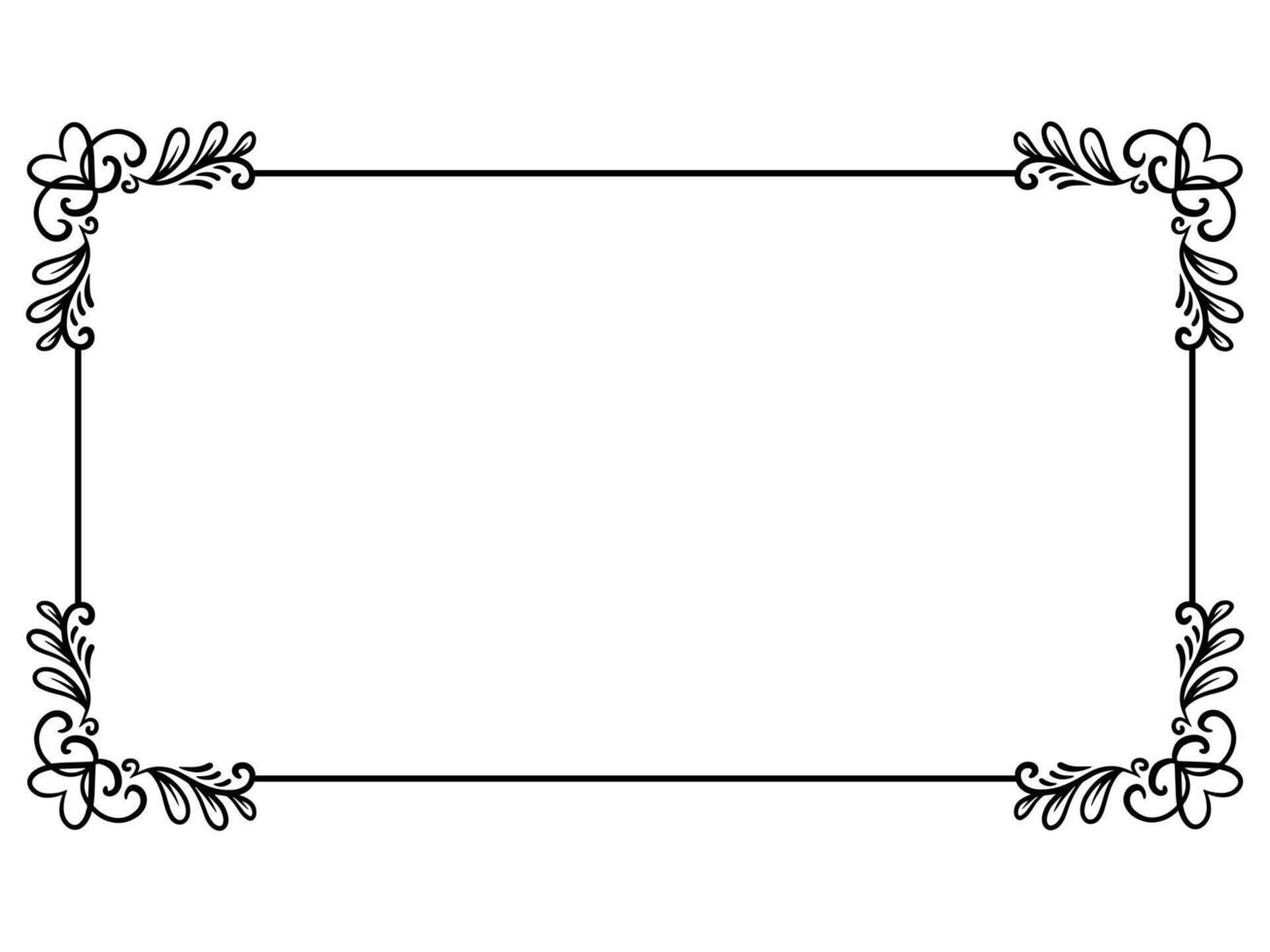 Heart Frame Background Line Art vector