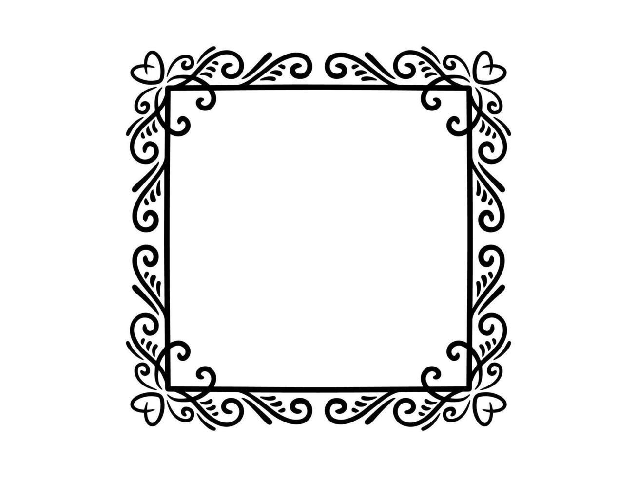 Heart Frame Decoration Valentines Day vector