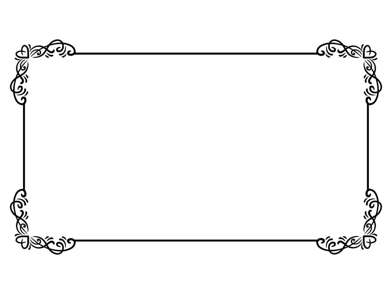 Valentine Day Frame Ornament Background vector