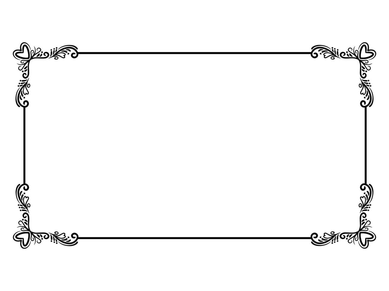 Valentine Day Frame Ornament Background vector