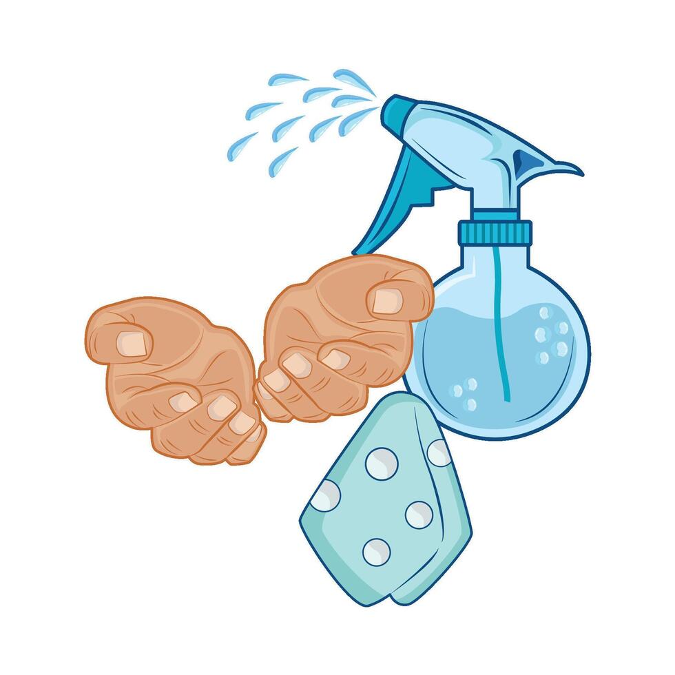 illustration of disinfectant spray vector