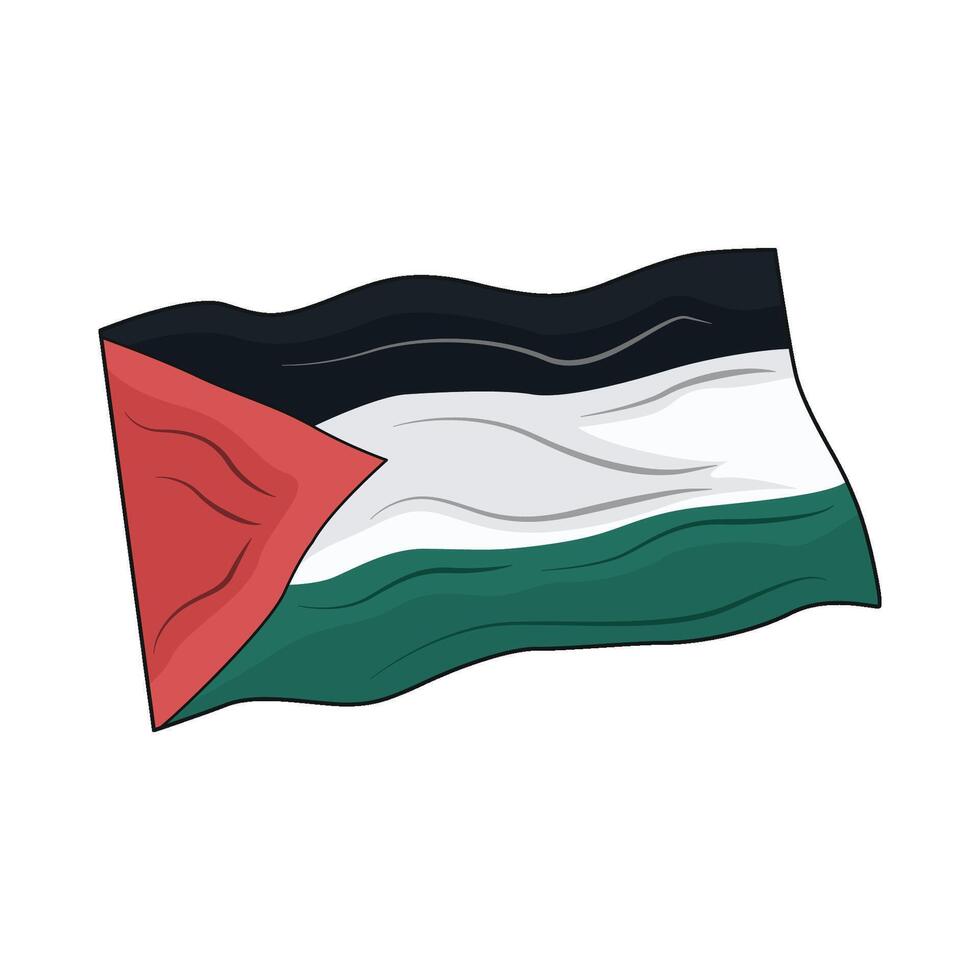 palestine flag illustration vector