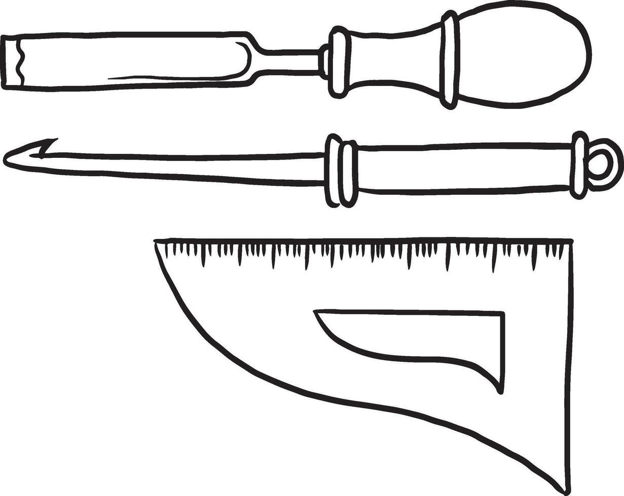 measurement ruler scale sword instrument hand vector