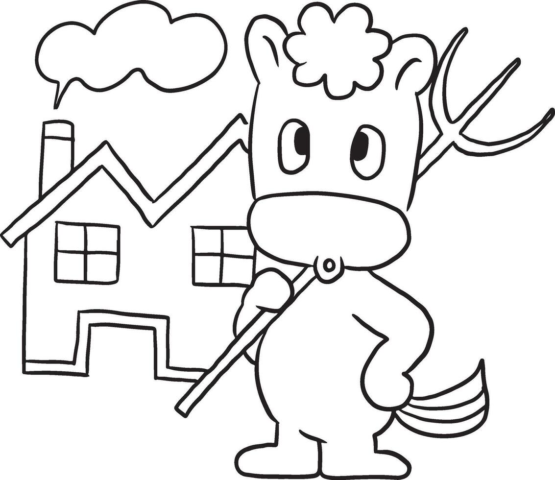 illustration vector cartoon house