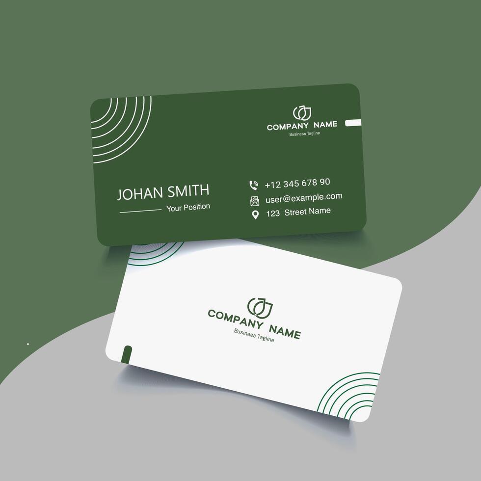 Free flat vector visiting card design