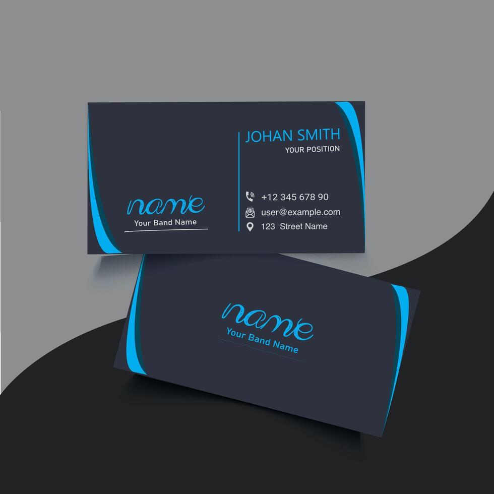 Free flat vector visiting card design