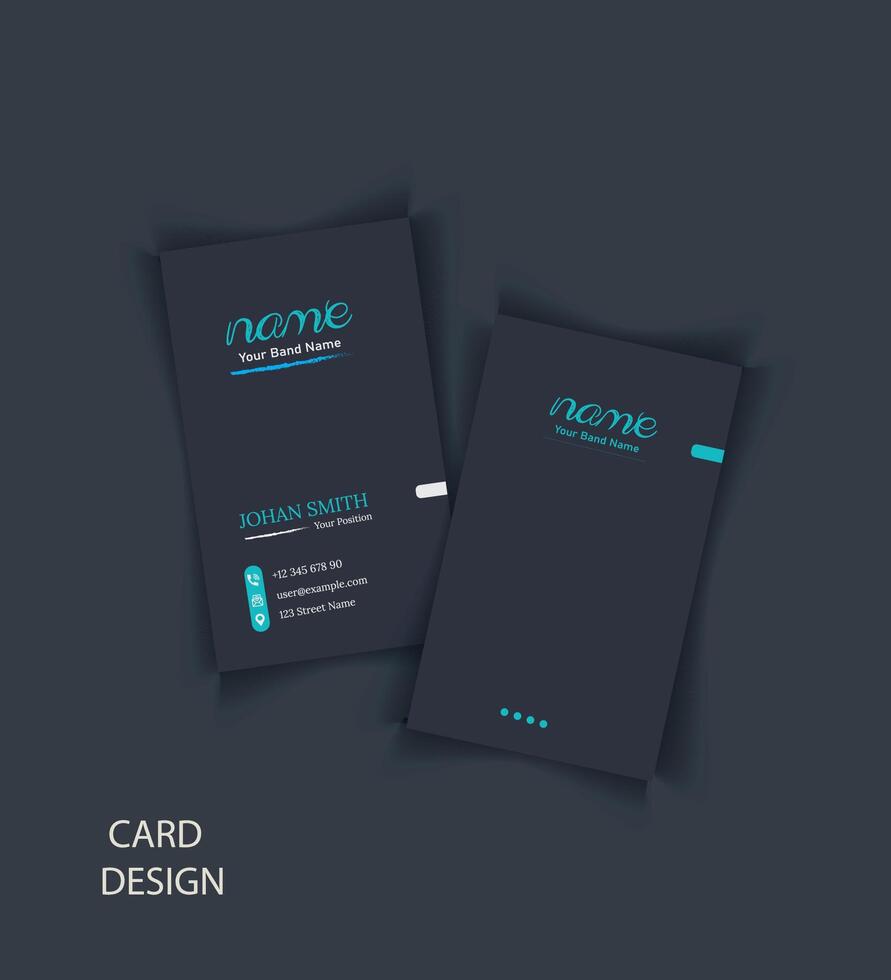 Free flat vector visiting card design