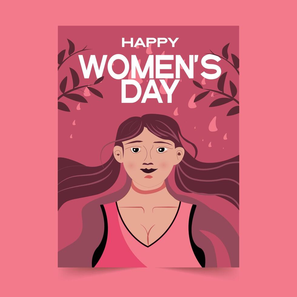 International women's day greeting poster design vector
