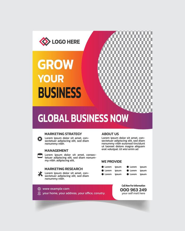 Unique Modern Business Flyer and Corporate Leaflet Template Creative Business Flyer A4 vector