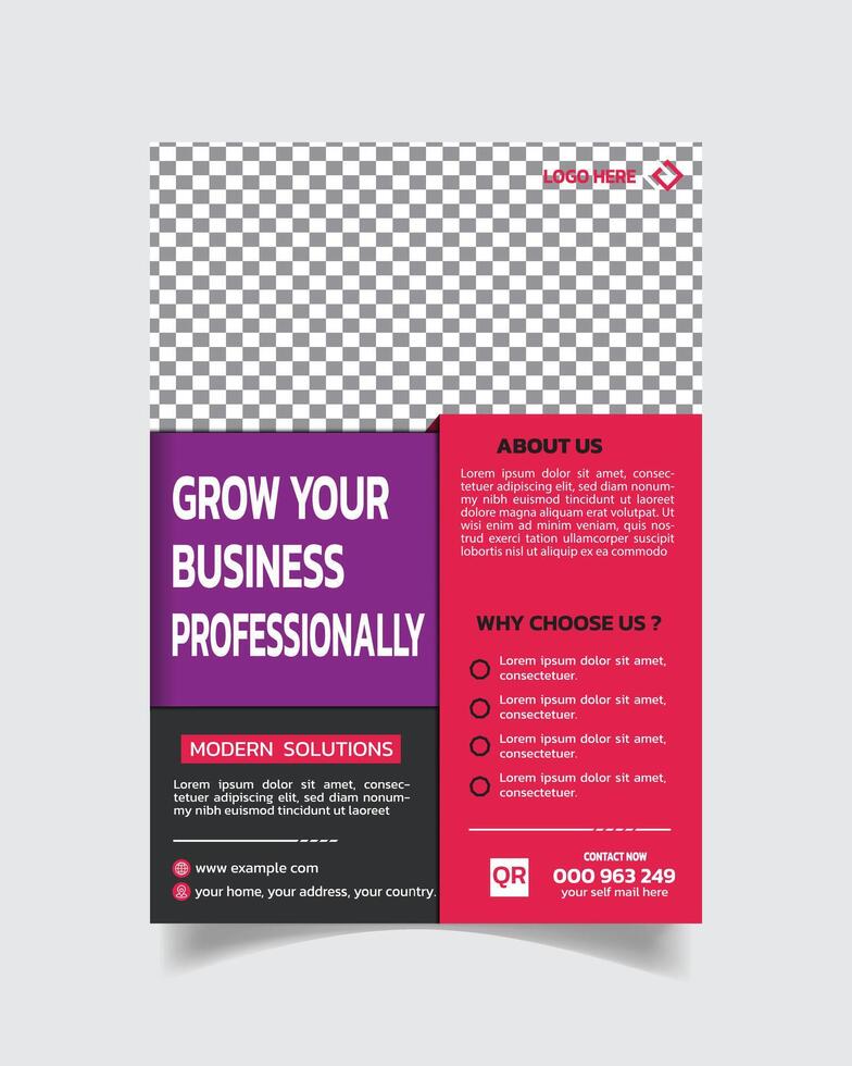 Corporate Company Business Flyer and Modern Business Leaflet Business Agency Flyer vector