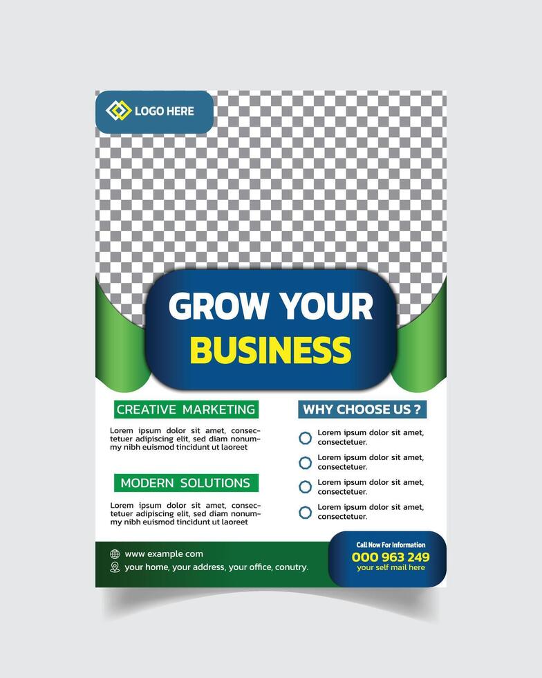 Minimal Business Flyer and Trending Agency Leaflet Unique Business Flyer A4 vector