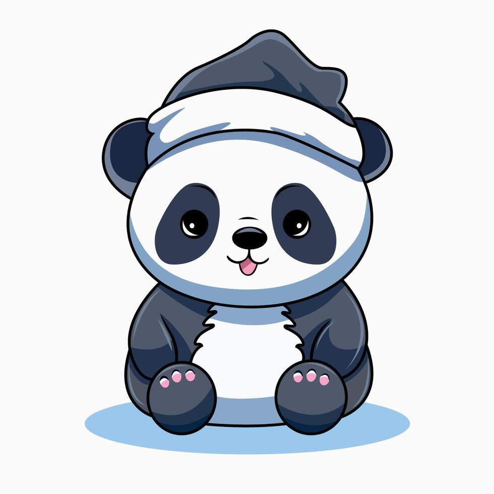 panda mascota con dibujos animados ilustración vector