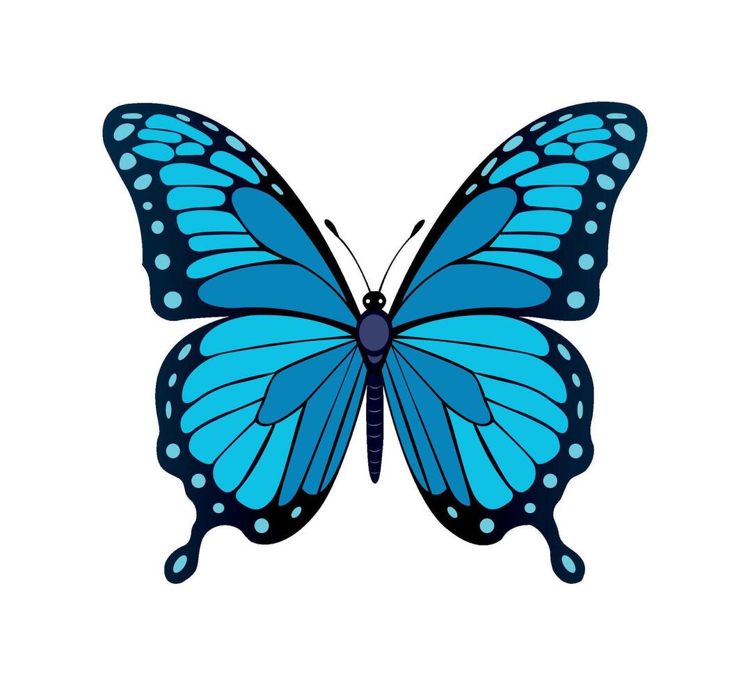 flat monarch butterfly illustration vector