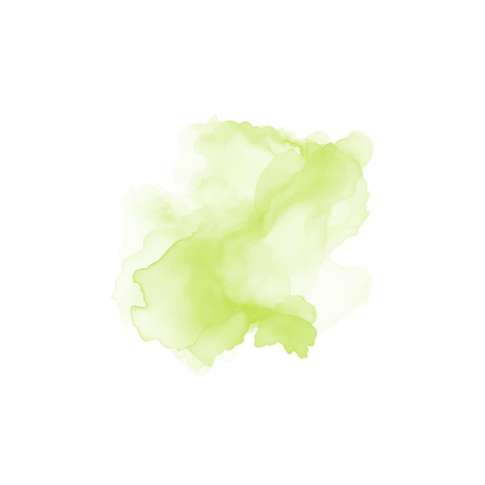 Abstract green watercolor water splash on a white background vector