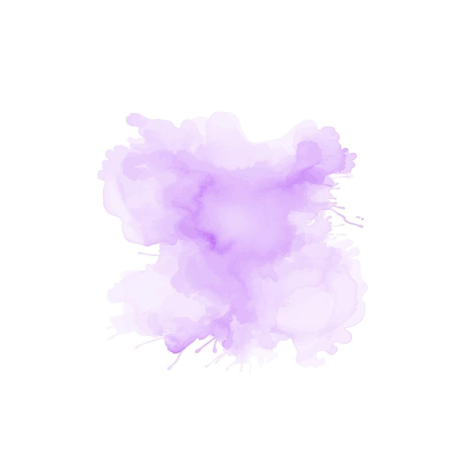 Abstract purple watercolor water splash. Vector watercolour texture in violet color