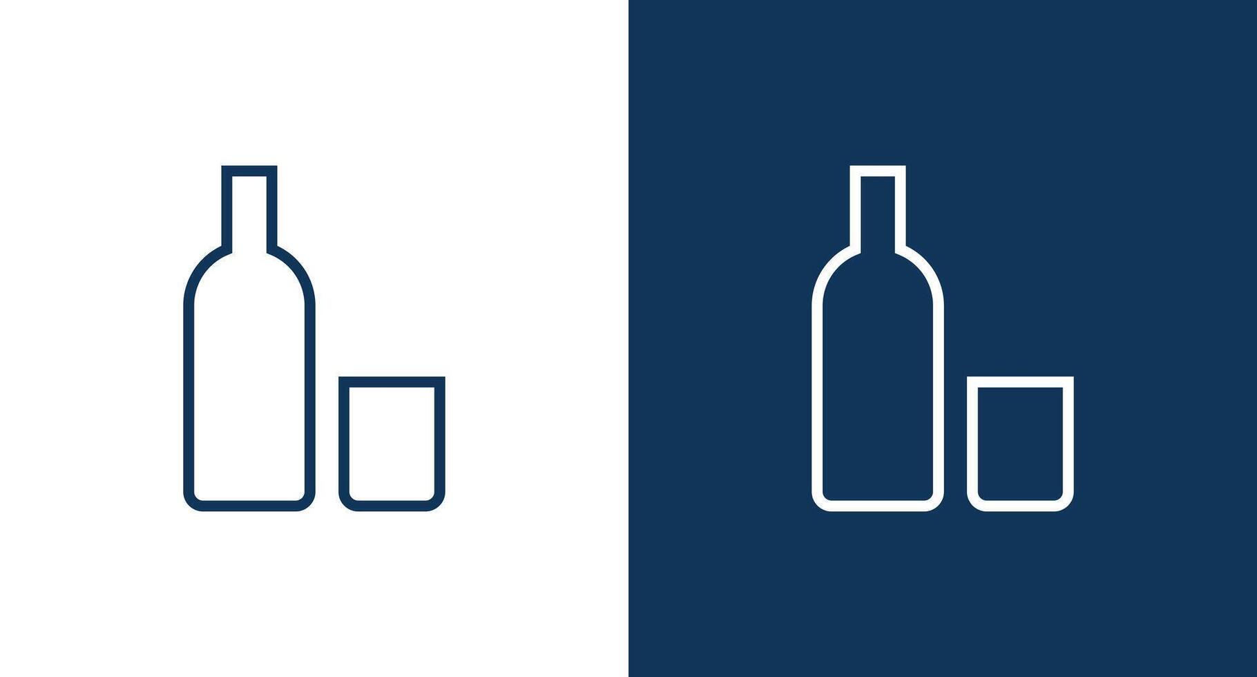 Whisky outline icon for web and mobile vector