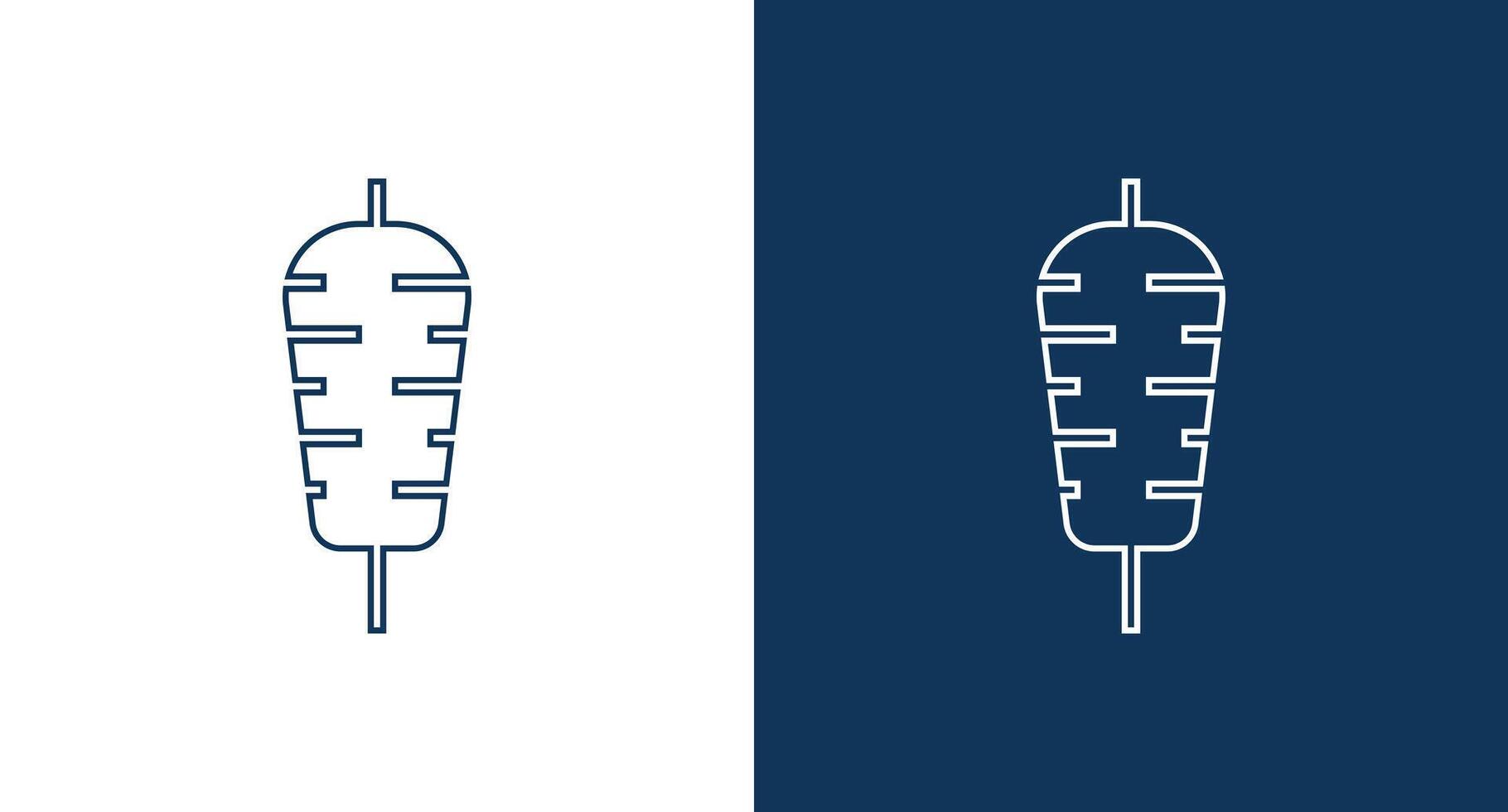 Doner kebab icon for web and mobile vector