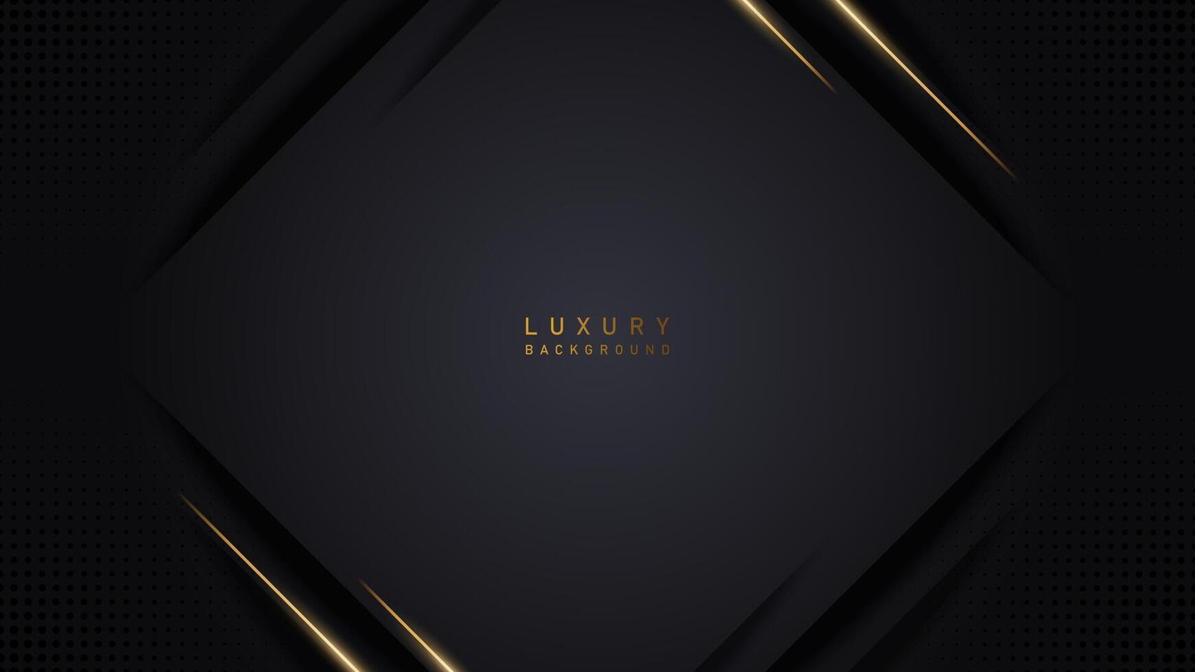 Abstract luxury gold line on black backdrop. vector illustration background. premium, luxury, deluxe design
