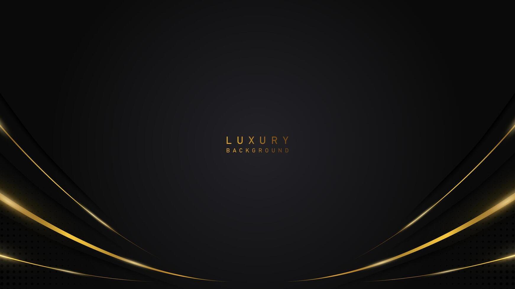 Black luxury background with golden line elements decoration. luxury, premium vector design