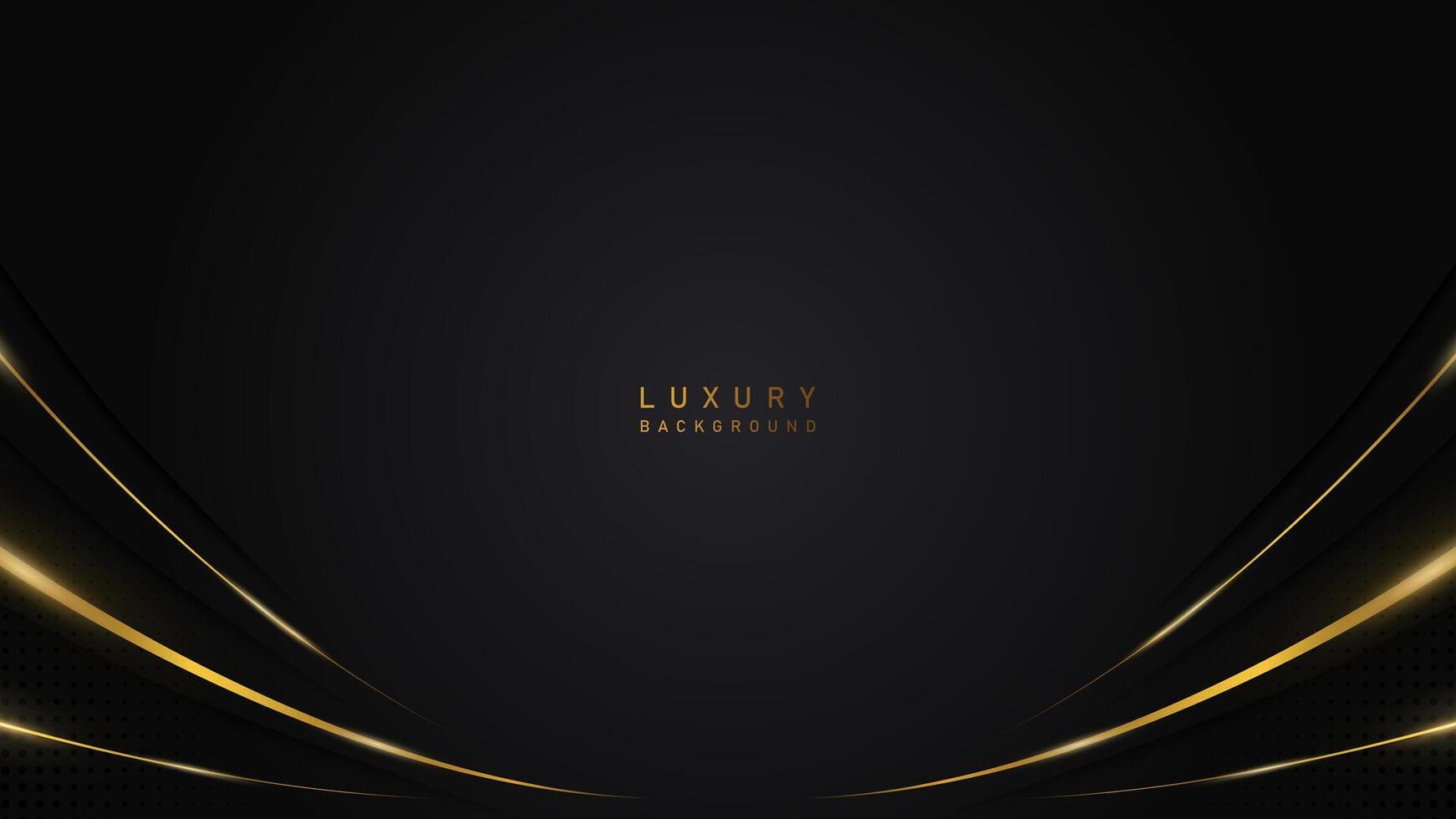 Black luxury background with golden line elements decoration. luxury, premium vector design