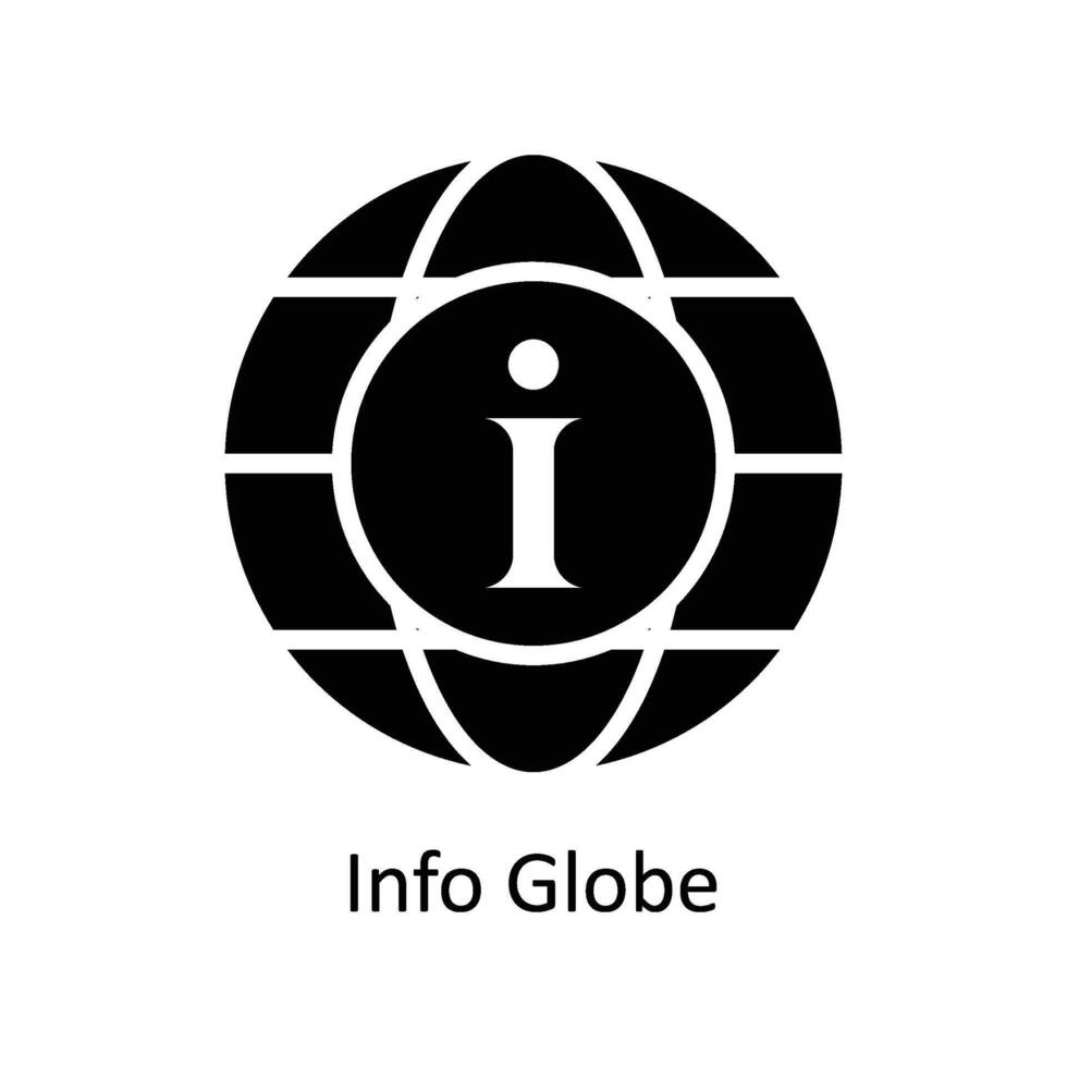 Info Globe vector Solid icon style illustration. EPS 10 File