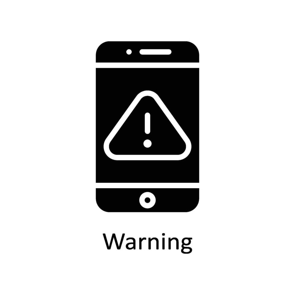 Warning vector Solid icon style illustration. EPS 10 File
