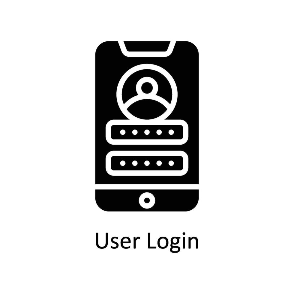 User Login vector Solid icon style illustration. EPS 10 File