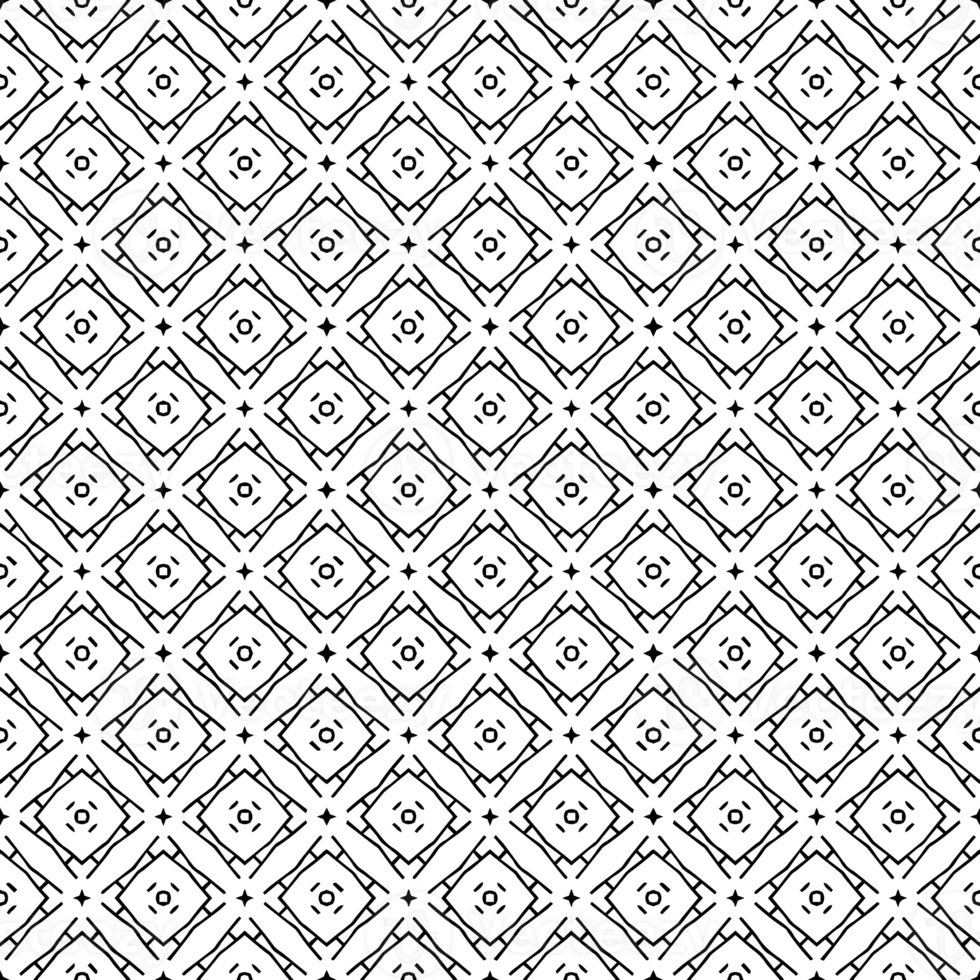 Black seamless abstract pattern. Overlay for background and backdrop. Ornamental design. PNG graphic illustration with transparent background.