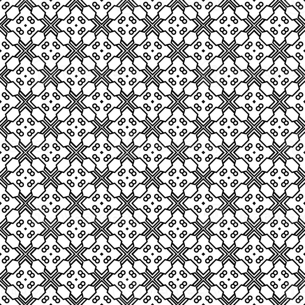 Black seamless abstract pattern. Overlay for background and backdrop. Ornamental design. PNG graphic illustration with transparent background.