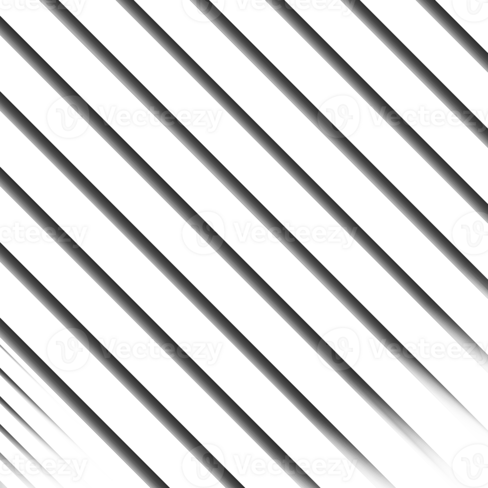 Black and white striped abstract background overlay. Motion effect. PNG graphic illustration with transparent background.