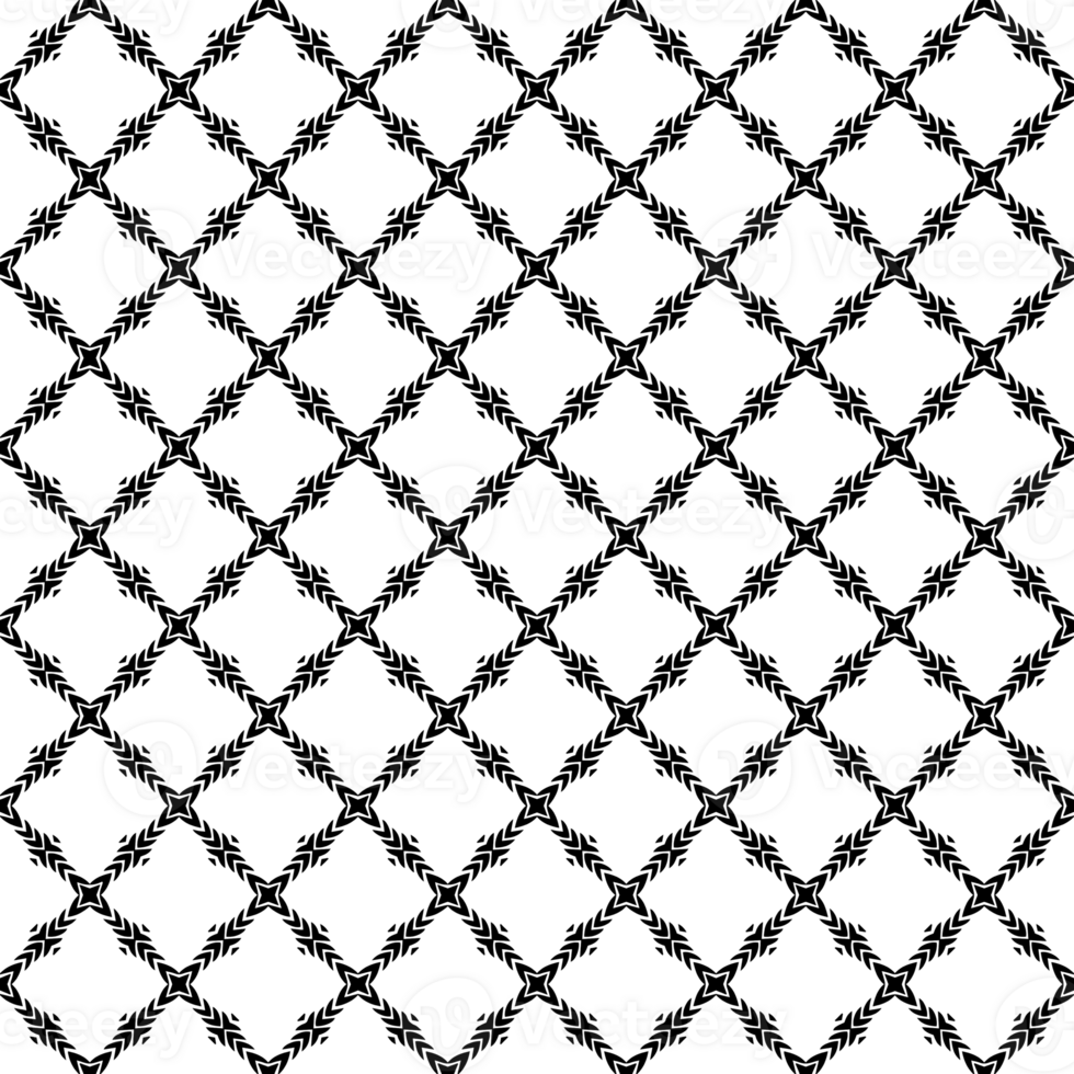 Black seamless abstract pattern. Overlay for background and backdrop. Ornamental design. PNG graphic illustration with transparent background.