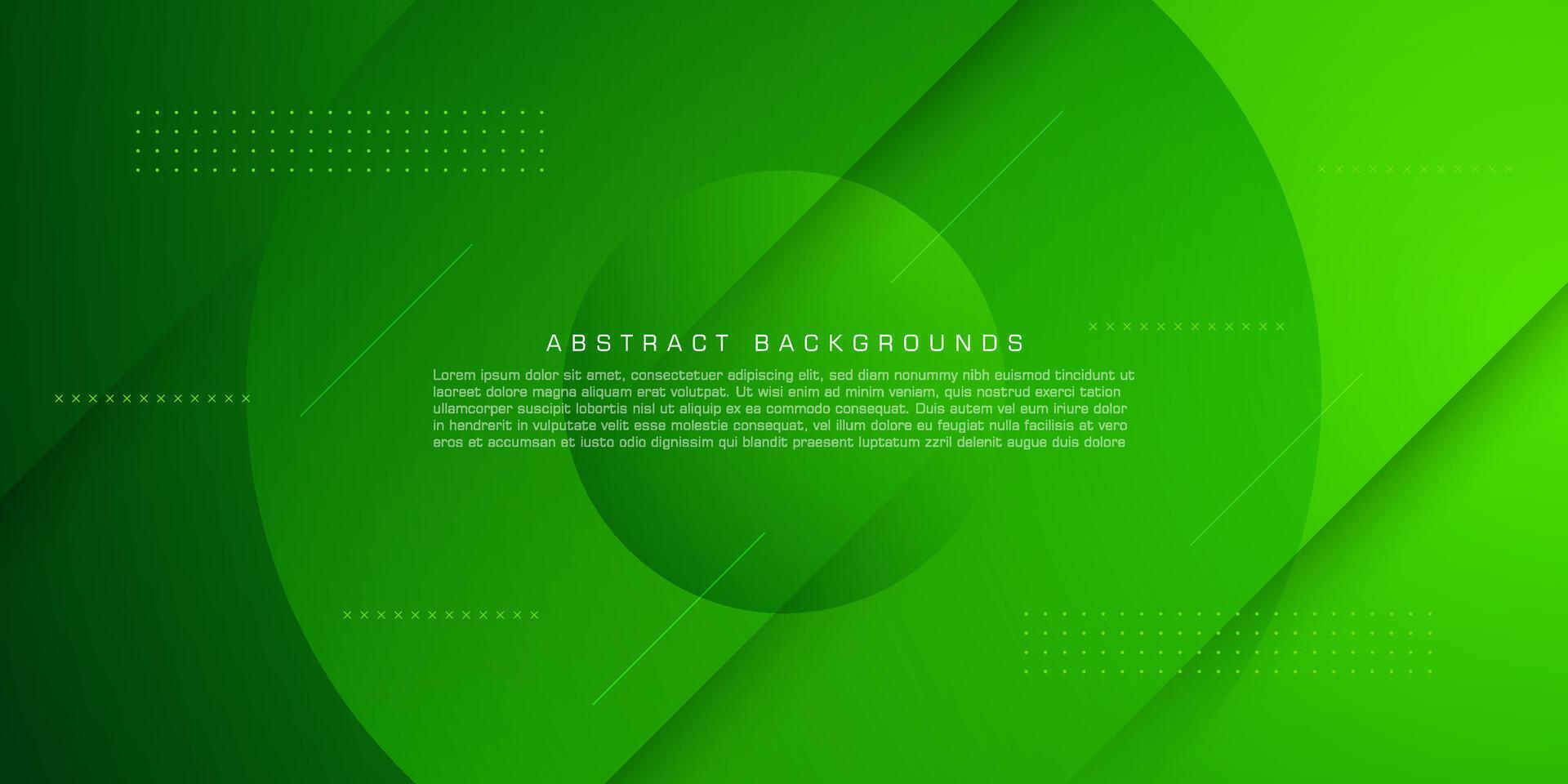 Abstract futuristic colorful green background. 3d overlap circle design. Simple design with realistic circle pattern. Eps10 vector