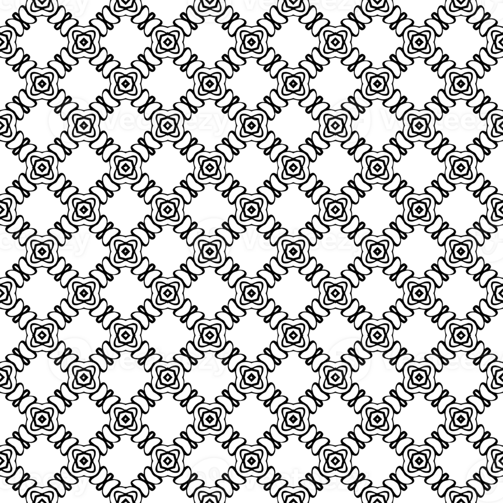 Black seamless abstract pattern. Overlay for background and backdrop. Ornamental design. PNG graphic illustration with transparent background.