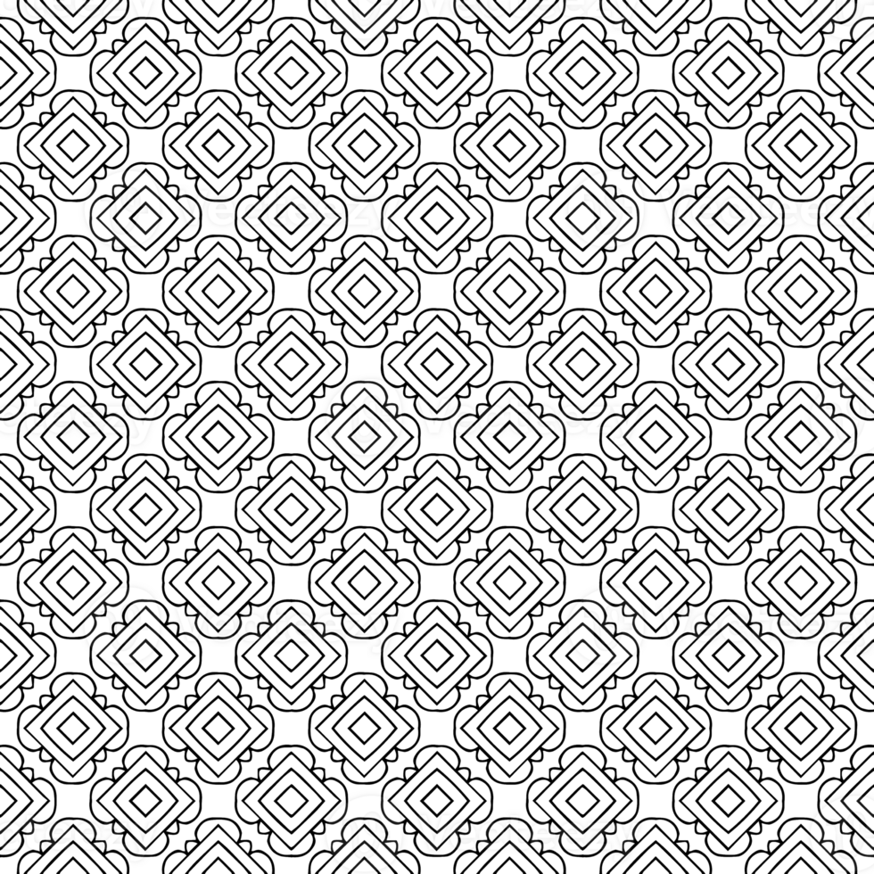 Black seamless abstract pattern. Overlay for background and backdrop. Ornamental design. PNG graphic illustration with transparent background.