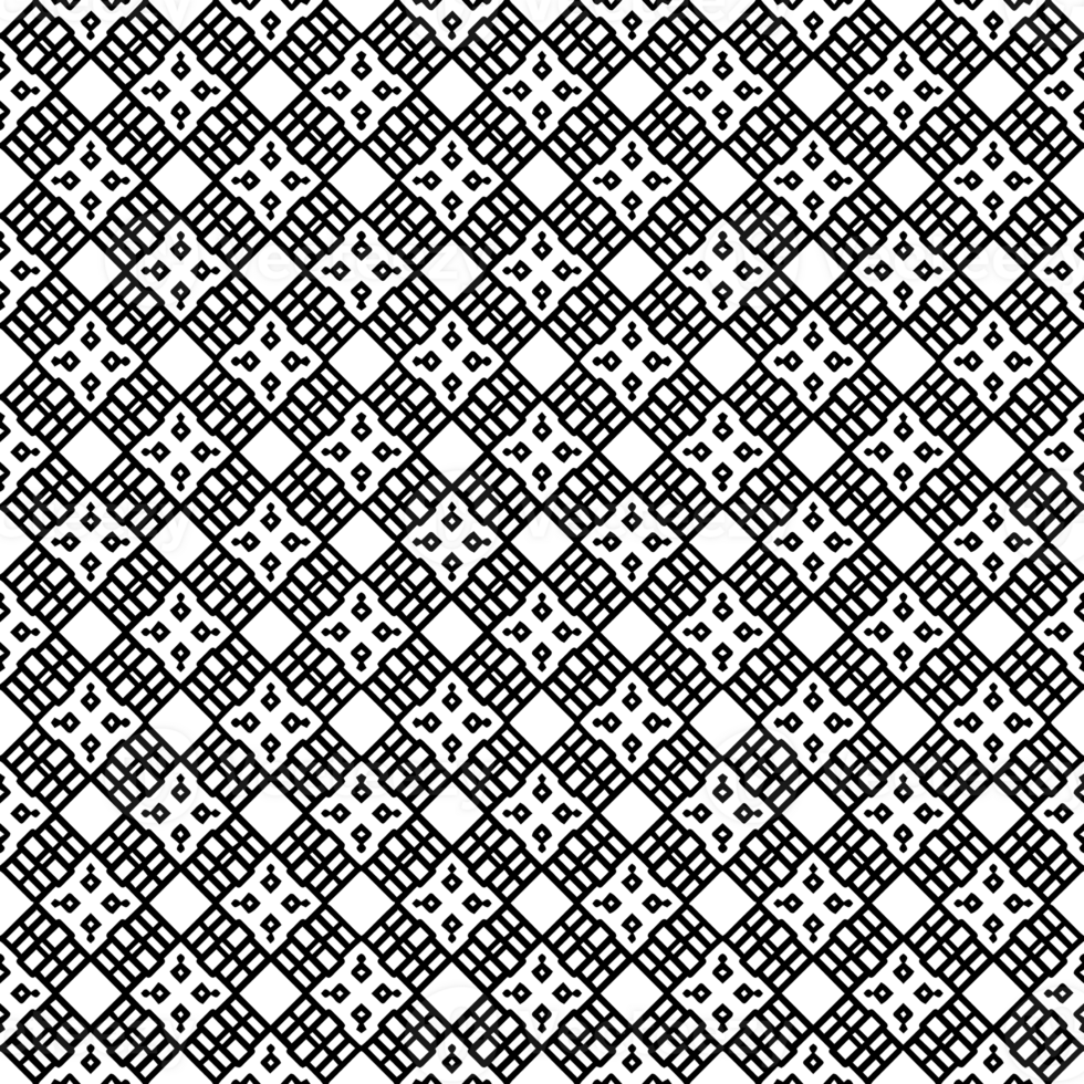 Black seamless abstract pattern. Overlay for background and backdrop. Ornamental design. PNG graphic illustration with transparent background.