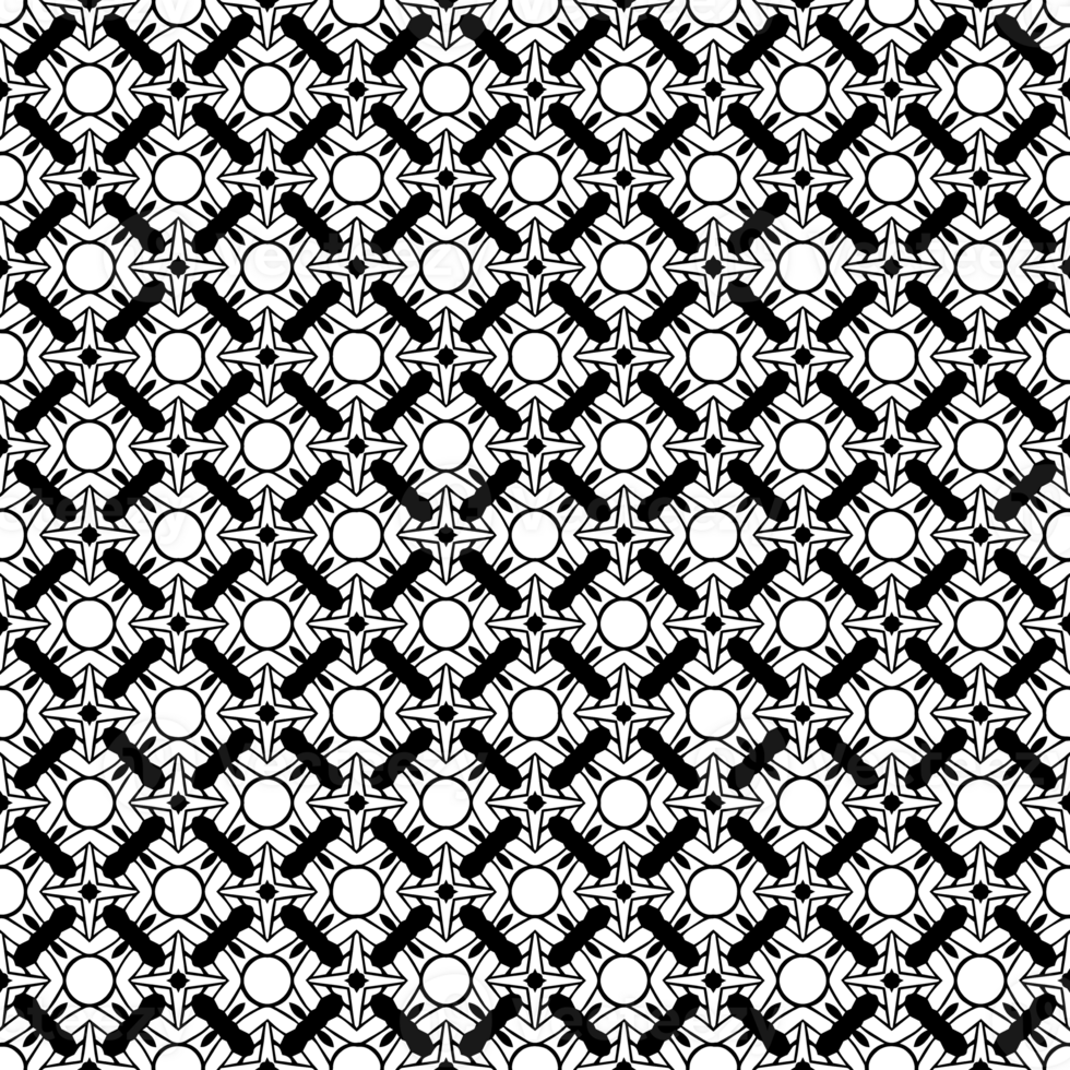 Black seamless abstract pattern. Overlay for background and backdrop. Ornamental design. PNG graphic illustration with transparent background.