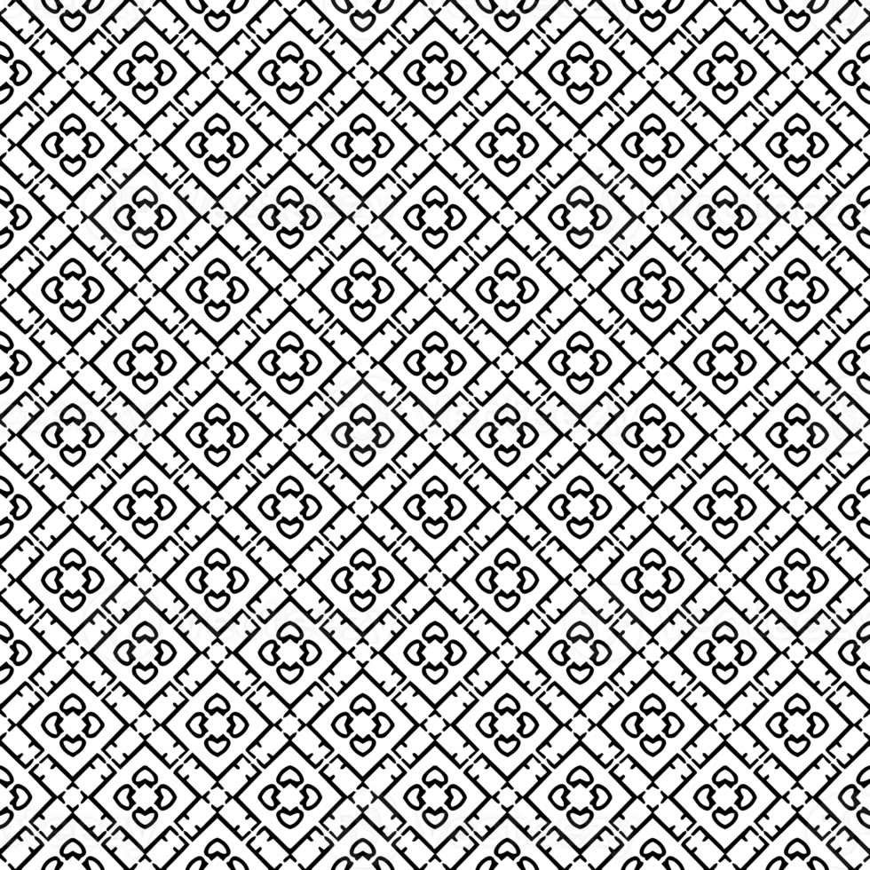 Black seamless abstract pattern. Overlay for background and backdrop. Ornamental design. PNG graphic illustration with transparent background.